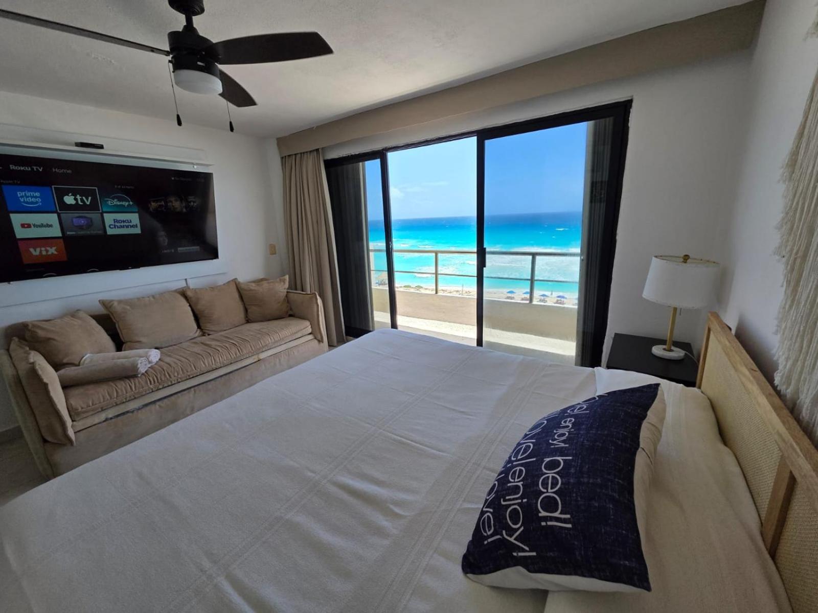 Perfect Vacation Getaway,Ocean View,Wifi, Beach Cancun Bagian luar foto